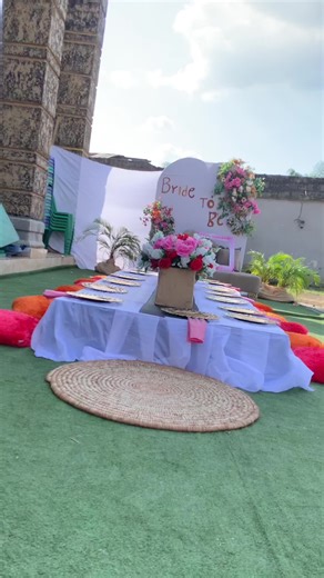 Picnic setup for Glad’s Bachelorette party Bride:@Glad ❤️❤️❤️