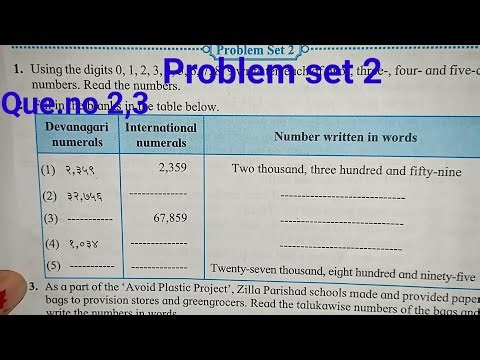 Problem set 2 Class 5th maths | Number work
