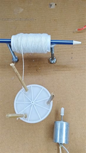 Creative_SJM_Experiment | Thread winding machine | #dcmotor #tech #instagramreel #dcmotorprojects #scienceproject | Instagram