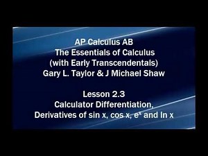 AP Calc AB (E.T.) Lesson 2.3