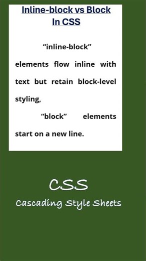 CSS inline-block vs block