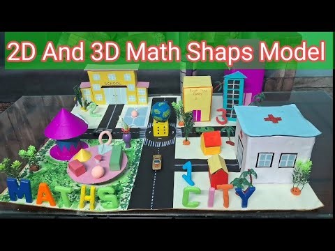 3D Shapes model#maths project#maths working model#maths Exibition model#cube, cuboid, cylinder,cone👍