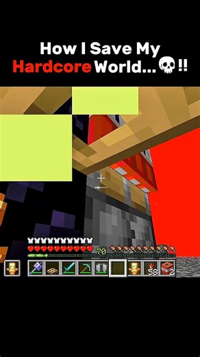 How I Save My Hardcore World..||#minecraft #shortsfeed #shorts #trending #viral