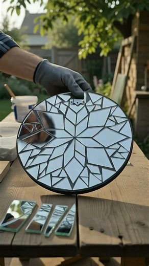 DIY ReCraft | Transforming Broken Mirror Pieces into Luxury Mosaic Wall Art | Waste to Useful DIY
