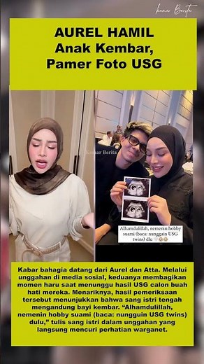 AUREL PREGNANT WITH TWINS, SHOWS OFF ULTRASOUND PHOTO #celeb #aurelhermansyah