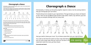 Choreograph a Dance Activity