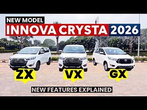 2026 Toyota Innova Crysta All New Features of All 3 Variants Explained: GX vs VX vs ZX | Face lift