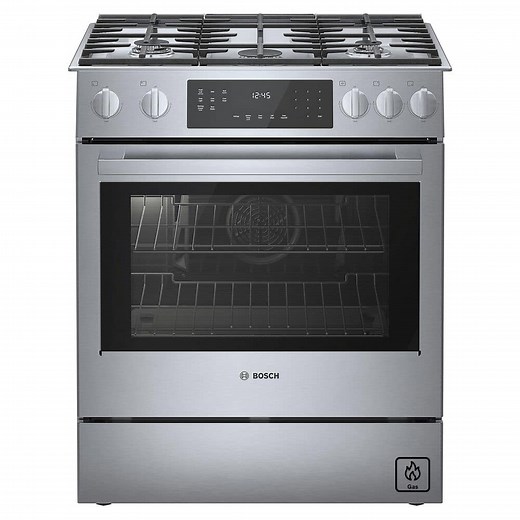 Reviews for Bosch 800 Series 30 in. 5 Burner Slide-In Gas Range in Stainless Steel with 4.8 cu. Ft. True Convection and Self-Cleaning Oven | Pg 1 - The Home Depot