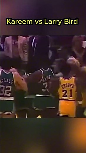 Kareem vs Larry Bird FIGHT In the 1984 NBA Finals! #nba #basketball #shorts