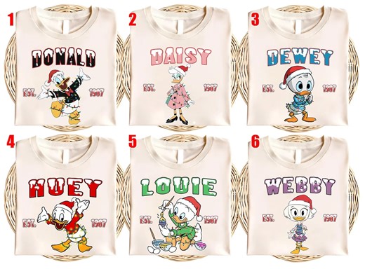 Disney Ducktales Characters Shirt, Disney Louie Huey Dewey Webby Tee, Disney Trip Matching Shirts, Disney Family Shirt, Birthday Gift AXJN08 - Etsy