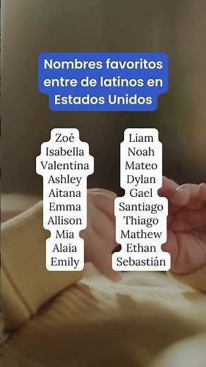 Nombres favoritos entre los latinos en Estados Unidos
