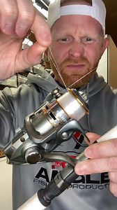 How to put on fishing line. #fishingtip #fishingline #bassfishing #fishingvideo #fishing #fishingreels #fishingtiptuesday #bassfishingtips #fishingtips #fishingvideos #fishingreel | Red Angle Fishing Products