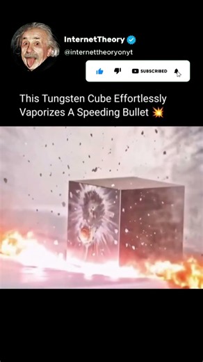 This Tungsten Cube Effortlessly Vaporizes A Speeding Bullet.