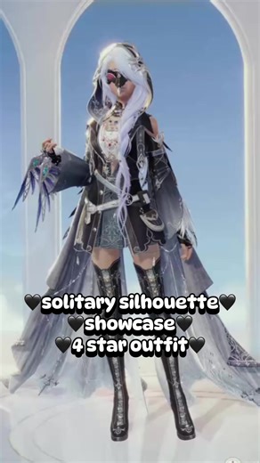 🖤solitary silhouette showcase🖤 the boots are insane I loveee @Infinity Nikki #infinitynikki #nikki #momo #fyp