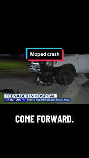 A Perth teenager is in hospital after a moped crash in Hillarys. #perth #news #fyp