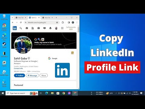 How to Copy LinkedIn Profile Link on PC or Laptop