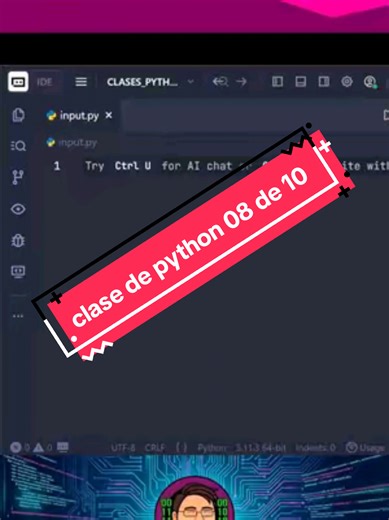 Hola coders Este es el video 08 de 10 del curso gratuito de python de Profe Code agenda tus clases al #WhatsApp991658501 #profecode #clasesonline #python #programacion