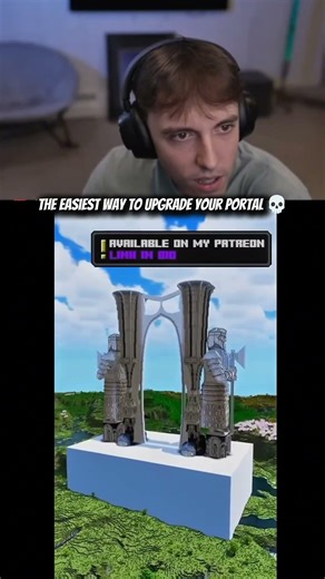 The easiest way to build portal on Minecraft 💀 #shorts