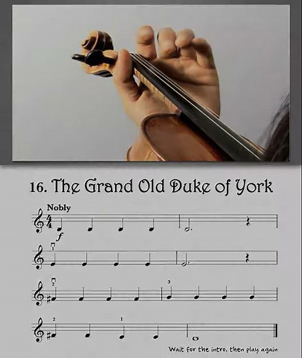 The Grand Old Duke of York from Vamoosh Violin Book 1