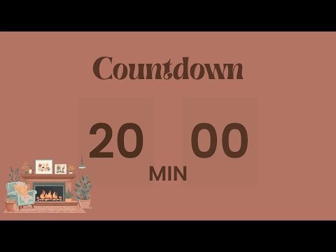 🕯 20 Min Aesthetic Cozy Timer | Soft Calm, No Music