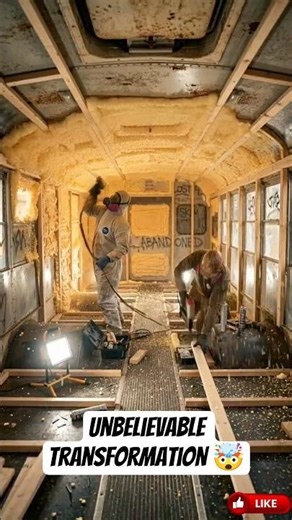 I Turned an Abandoned Bus into a LUXURY Home! 🚌✨ #asmr