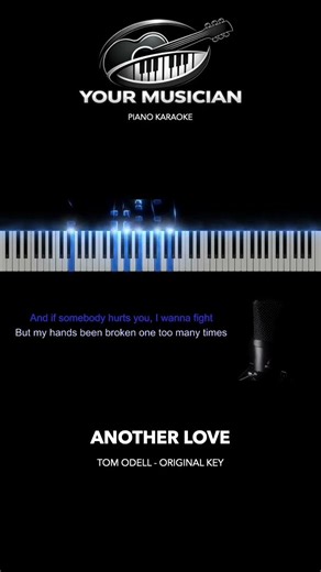 Another Love - Tom Odell | Acoustic Piano Karaoke 🎹 #shorts