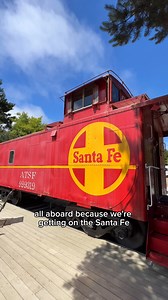 All aboard the Santa Fe! 🚂😁 Would you try this unique camping accommodation? 🎥: Bailey Goes Outside | Kampgrounds of America, Inc.