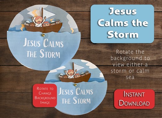 Jesus Calms the Storm Mobile Craft: Sunday School VBS (digital Download) - Etsy