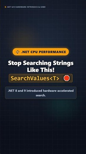The .NET Feature That Makes String Searching 10x Faster! 🤯 #csharp #performance #shorts