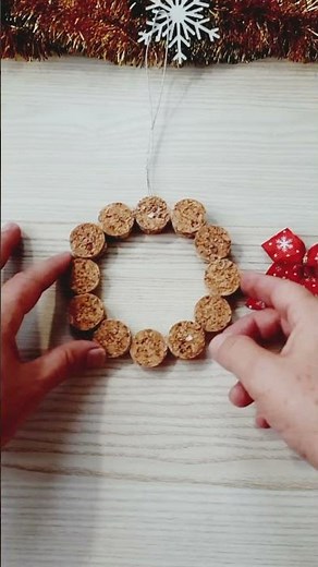 cute ornament from wine cork