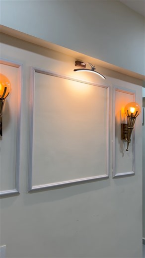 DIY wall moulding design #interiordesign #home #shorts
