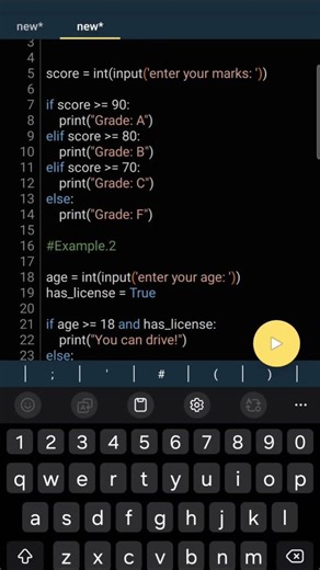 Conditional in Python #fy #fyp #tech #techtok #soft #software #programming #code #it #technology