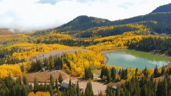 Vibrant Fall Colors Sprawl Across Utah Mountains