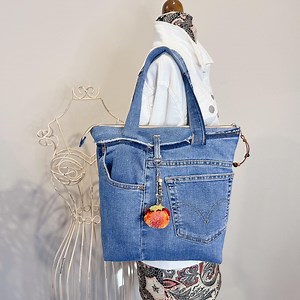 Upcycled Denim Tote Bag | Handmade Jean Patchwork Purse | Recycled Blue Jean Shoulder Bag | Boho Eco-friendly Bag, Levi’s Handbag - Etsy