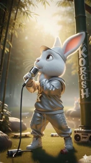 18 FebHip Hop Rabbit’s Jungle Beat 🎤🐰🌿 #shorts l #ai