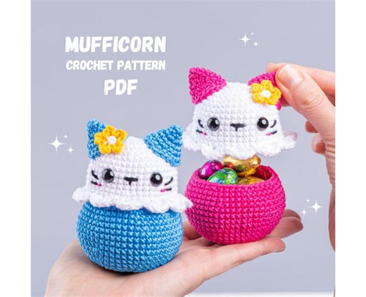 Crochet Pattern Cat Candy Keeper for Easter Treats, Crochet Animals Amigurumi Pattern, Beginner Friendly Easy Cat Crochet Pattern PDF - Etsy