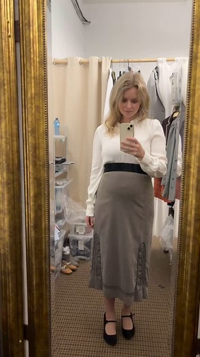 Watch me grow a baby during the filming of season 12 (and NO my character is not pregnant 😆)! See you tonight for the When Calls the Heart season premiere on @hallmarkchannel! #hearties ❤️ | Andrea Brooks