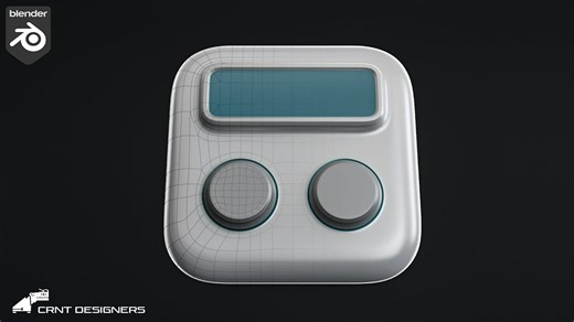 【Blender】硬表面布线建模这个小掌机产品