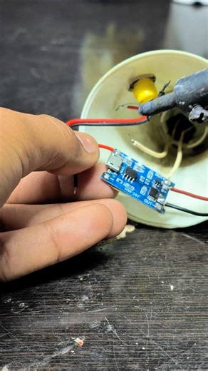Repairing a mini rechargeable bulb #repair #experimnent #shorts