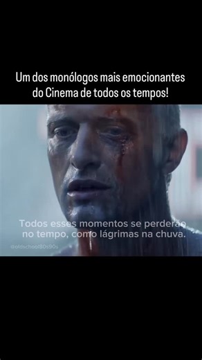 @oldschool80s90s on Instagram: "O icônico monólogo “Tears in The Rain” de Rutger Hauer em Blade Runner (1982), foi improvisado e reescrito por ele na véspera da filmagem. A ideia era torna-lo mais poético e humano, objetivo que foi atingido com maestria! #nostalgia #oldschool #scifi"