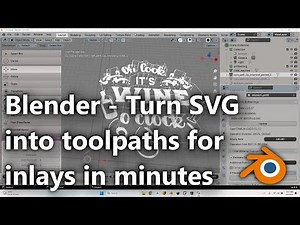SVG to CNC Inlay Toolpath | Blender CAM Intarsia G-Code Workflow