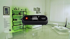 Huma-i (HI-150), Advanced Portable Air Quality Monitor Indoor Outdoor Which Measures CO2, VOC, Particle Matter (PM2.5 and PM10), Temperature, Humidity - Black