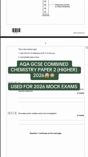 AQA GCSE Combined Science Chemistry Higher Paper 2 2025 😱🤯