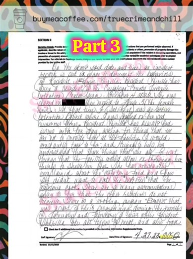 Juvie DP Reports Part 3: Mackenzie Shirilla disciplinary reports pre-trial in juvie. In Part 3 she tells staff she will not eat