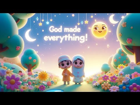 . 🌙 Allah Made Everything | Islamic Kids Rhymes | Learn About Allah’s Creation