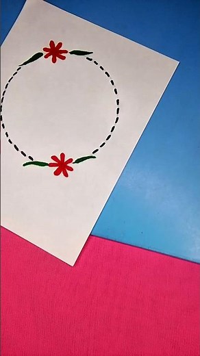 Easy Circle Border Design For Project Work | Simple Front Page & Assignment Border Idea #shorts