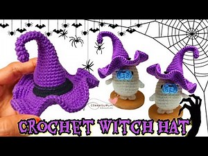 👻 Crochet Halloween Ideas ‼️ Crochet Witch Hat Tutorial