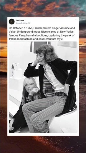 Antoine and Nico at the Paraphernalia Boutique (1966) #Nico #Andy Warhol#60sFashion