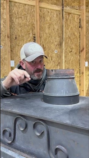 Quick Tip: Install Your Flue Pipe Adapter the Right Way! #tip #flue #stove #diy #reels #fyp