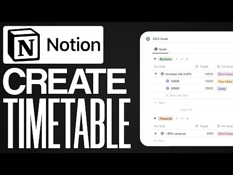 How To Create Timetable On Notion - Full Guide